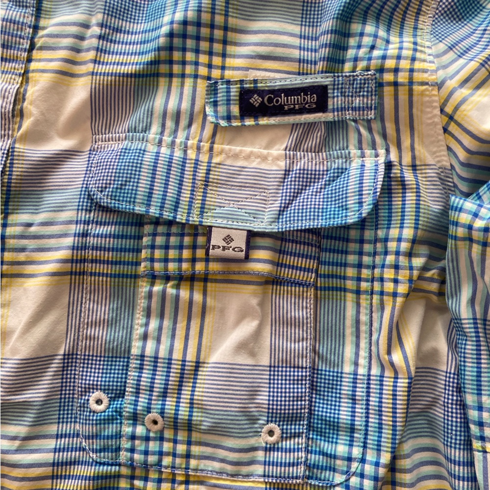Columbia PFG Super Bahama Long Sleeve Women XL Fishing Shirt MultiColored Plaid - Picture 3 of 16